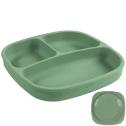 Re-Play Silicone Suction Divided Dining Plate With Lid - Sage -Baby Trend Store GUEST 9ba6c41b 953e 4970 9330 1c700d5b5720