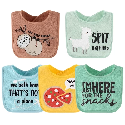 The Peanutshell Baby Girl Terry Bibs, 20 Pack For Feeding, Teething, Or Drooling|Hello Sunshine/Wild Child 5 The Peanutshell Baby Girl Terry Bibs, 20 Pack For Feeding, Teething, Or Drooling|Hello Sunshine/Wild Child - Image 3