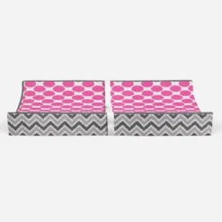 Bacati - Gray Zigzag Pink Dots Muslin Changing Pad Cover.... -Baby Trend Store GUEST a27ca6d7 182e 419c bc00 c6da831b4530