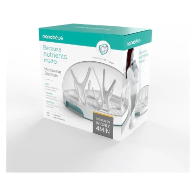 Nanobebe Baby Bottles Sippy Cups & Accessories Microwave Steam Sterilizer 3 Nanobebe Baby Bottles Sippy Cups & Accessories Microwave Steam Sterilizer