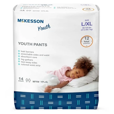 McKesson Youth Pants, Overnight Pull Up Pants For Boys Or Girls 3 McKesson Youth Pants, Overnight Pull Up Pants For Boys Or Girls