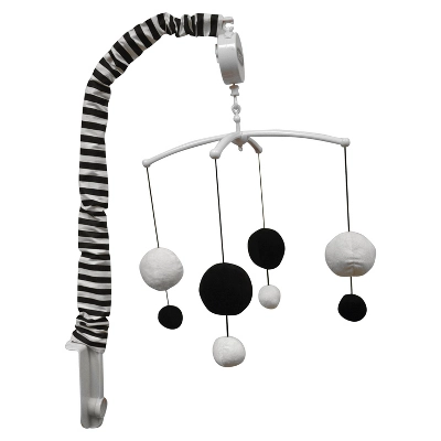 Bacati - Dots Stripes Black/White 10 Pc Crib Bedding Set With Long Rail Guard Cover 13 Bacati - Dots Stripes Black/White 10 Pc Crib Bedding Set With Long Rail Guard Cover - Image 11