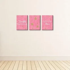 Big Dot Of Happiness Pink Twinkle Twinkle Little Star - Baby Girl Nursery Wall Art & Kids Room Decor - Gift Ideas - 7.5 X 10 Inches - Set Of 3 Prints -Baby Trend Store GUEST a95a5ef2 e892 46ea 8346 d8e1ffbbfbdd
