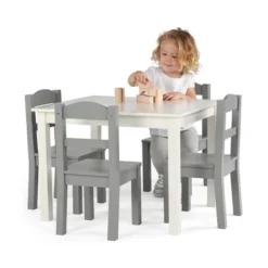 5pc Kids' Wood Table And Chair Set White/Gray - Humble Crew 11 5pc Kids' Wood Table And Chair Set White/Gray - Humble Crew -Baby Trend Store GUEST b250b1e5 b6d0 4843 bd95 97df8b0d8c7e