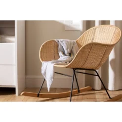 South Shore Balka Rocking Accent Chair - Rattan -Baby Trend Store GUEST b28ca23e 4815 41f5 959a e38243dca6d5