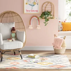 Mesa Area Kids' Rug Pink/Blue - Pillowfort™