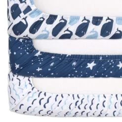 The Peanutshell Nautical Changing Pad Cover For Boys, 3-Pack
