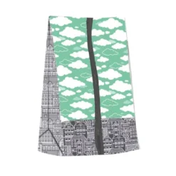 Bacati - Clouds In The City Mint/Gray 4 Pc Crib Bedding Set With Diaper Caddy -Baby Trend Store GUEST bd7bbb33 8c25 4869 b80e aaaf85b63ab7