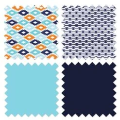 Bacati - Aztec Print Liam Aqua Orange Navy 3 Pc Crib Bedding Set -Baby Trend Store GUEST cde20c40 1a68 4b9e 8455 e1d3cc2ebd64