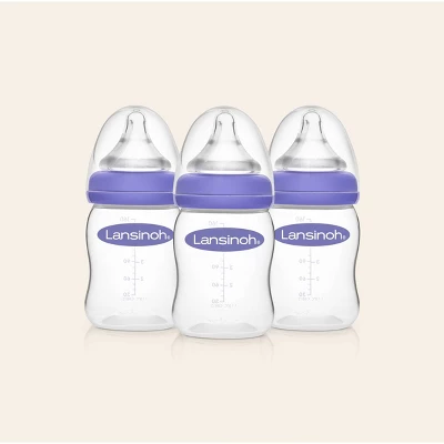 Lansinoh Baby Bottles For Breastfeeding Babies With 3 Slow Flow Nipples (Size 2S) - 5oz/3ct 4 Lansinoh Baby Bottles For Breastfeeding Babies With 3 Slow Flow Nipples (Size 2S) - 5oz/3ct - Image 2