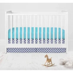 Bacati - Aztec Print Liam Aqua Orange Navy 3 Pc Crib Bedding Set -Baby Trend Store GUEST d2698c47 1f6f 44fd afa9 07037d83a621