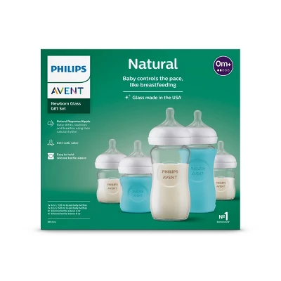 Philips Avent Glass Natural Bottle With Natural Response Nipple Baby Set - 7pc 3 Philips Avent Glass Natural Bottle With Natural Response Nipple Baby Set - 7pc