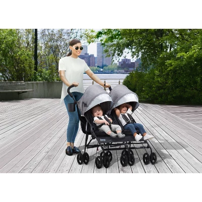 Jeep PowerGlyde Side-by-Side Double Stroller By Delta Children - Gray 3 Jeep PowerGlyde Side-by-Side Double Stroller By Delta Children - Gray