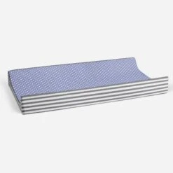 Bacati - Elephants Blue/Gray Blue Pin Dots Quilted Top Changing Pad Cover -Baby Trend Store GUEST dce61823 255e 4941 ad74 5f28cc93c755