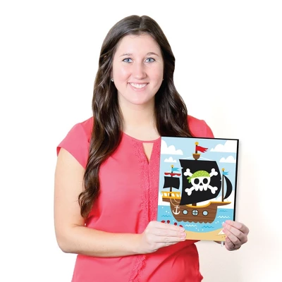 Big Dot Of Happiness Pirate Ship Adventures - Nautical Skull And Treasure Chest Nursery Wall Art And Kids Room Decor - 7.5 X 10 Inches Set Of 3 Prints 6 Big Dot Of Happiness Pirate Ship Adventures - Nautical Skull And Treasure Chest Nursery Wall Art And Kids Room Decor - 7.5 X 10 Inches Set Of 3 Prints - Image 4