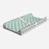 Bacati - Ikat Zigzag Mint Dots Muslin Changing Pad Cover -Baby Trend Store GUEST e53045e6 e650 41ae b592 f799b6f572a5