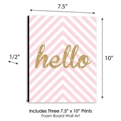 Big Dot Of Happiness Hello Little One - Pink And Gold - Baby Girl Nursery Wall Art & Kids Room Decor - Gift Ideas - 7.5 X 10 Inches - Set Of 3 Prints 9 Big Dot Of Happiness Hello Little One - Pink And Gold - Baby Girl Nursery Wall Art & Kids Room Decor - Gift Ideas - 7.5 X 10 Inches - Set Of 3 Prints -Baby Trend Store GUEST e98e38a7 27c8 446b 96c0 4b60e7419605