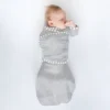 Omni Swaddle Wrap & Arms Up Sleeves & Mitten Cuffs - Heathered Gray With Stripe Trim 0-3 Months -Baby Trend Store GUEST eaed8250 270e 410e 80ef a9b48e261bea