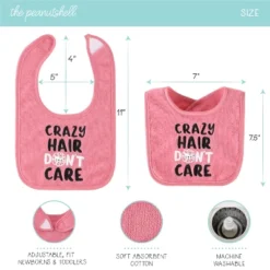 The Peanutshell Baby Girl Terry Bibs, 20 Pack For Feeding, Teething, Or Drooling|Hello Sunshine/Wild Child