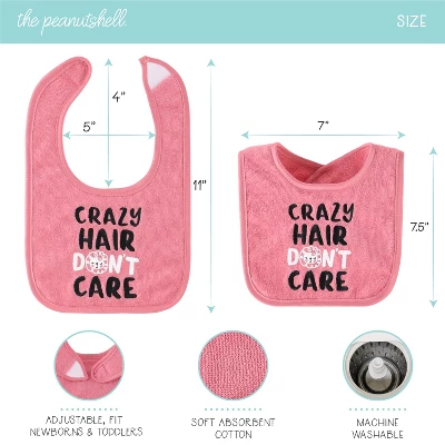 The Peanutshell Baby Girl Terry Bibs, 20 Pack For Feeding, Teething, Or Drooling|Hello Sunshine/Wild Child 3 The Peanutshell Baby Girl Terry Bibs, 20 Pack For Feeding, Teething, Or Drooling|Hello Sunshine/Wild Child