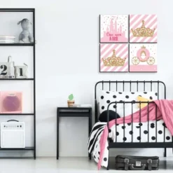 Big Dot Of Happiness Little Princess Crown - Kids Room, Nursery Decor & Home Decor - 11 X 11 Inches Nursery Wall Art - Set Of 4 Prints For Baby's Room -Baby Trend Store GUEST ed966279 1f81 47cd a0f7 36f37f3e9202