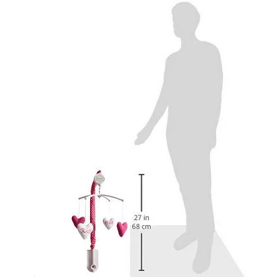 Bacati - Love Black/Fuschia Musical Mobile 3 Bacati - Love Black/Fuschia Musical Mobile