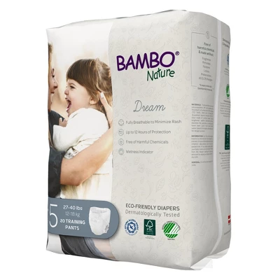 Bambo Nature Dream Toddler Toddler Training Pants Size 5 27 To 40 Lbs. 1000016930, 60 Ct 5 Bambo Nature Dream Toddler Toddler Training Pants Size 5 27 To 40 Lbs. 1000016930, 60 Ct - Image 3